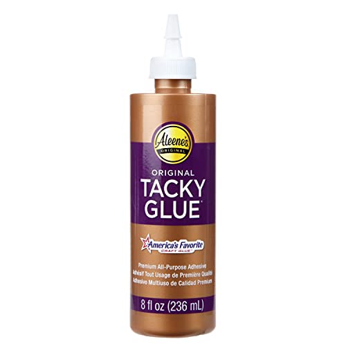 Aleene's Original Tacky Glue Superkleber 236 ml – Starker Ungiftiger Alleskleber – Transparenter Kleber für Papier, Holz, Glas, Textilien und mehr – für Karten Basteln, DIY, Scrapbooking und Modellbau von Aleene's