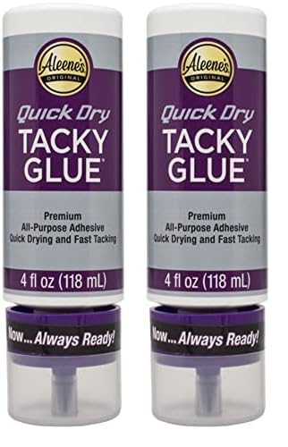 Aleene's Quick dry tacky glue 118ml, 4 oz, farblos (Packung mit 2) von Aleene's