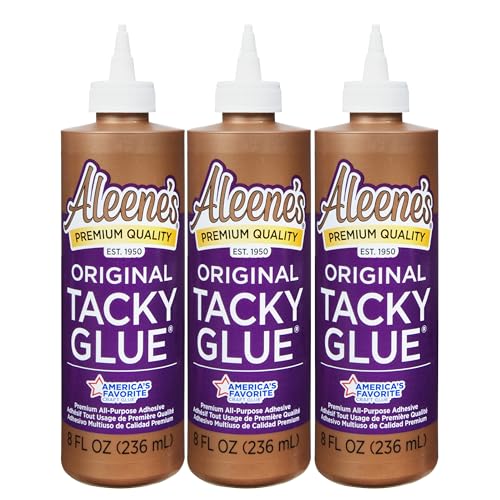 Aleene’s Original Tacky Glue Superkleber 236 ml – 3x Starker Alleskleber – Transparenter Kleber für Papier, Holz, Glas, Textilien und mehr – für Karten Basteln, DIY, Scrapbooking und Modellbau von Aleene's