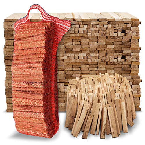 Aleko Parkett Premium 28 kg Brennholz - Anzünder aus Eichenholz, Bio Kaminanzünder, für Grill, Kamin, Ofen - perfekter Grillanzünder, getrocknetes und unbehandeltes Anmachholz von Aleko Parkett