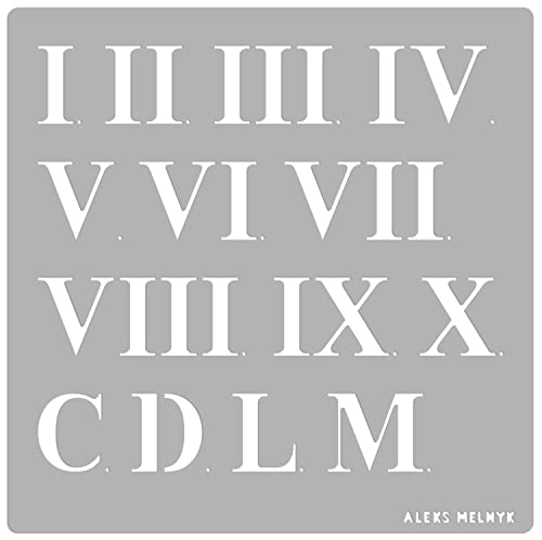 Aleks Melnyk Stencil - Roman Numeral (1 Zoll) von Aleks Melnyk