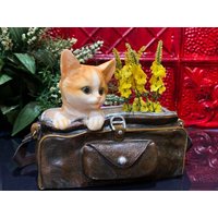 Hängende Planter Katze Pot Tasche Bag Statue Garten Sukulent Holder Kitty Figurine Outdoor Decor Tierabrieb Geschenk-Tierarzt Naturliebhaber von AleksJewelry
