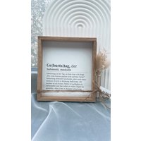 Geburtstag, Klötzchen-Bilderrahmen, Definition Geburtstag von AlenasBastelBar
