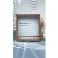 Hochzeit | Klötzchen Bilderrahmen Definition Geschenk von AlenasBastelBar