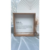 Liebe | Klötzchen-Bilderrahmen Definition Geschenk von AlenasBastelBar
