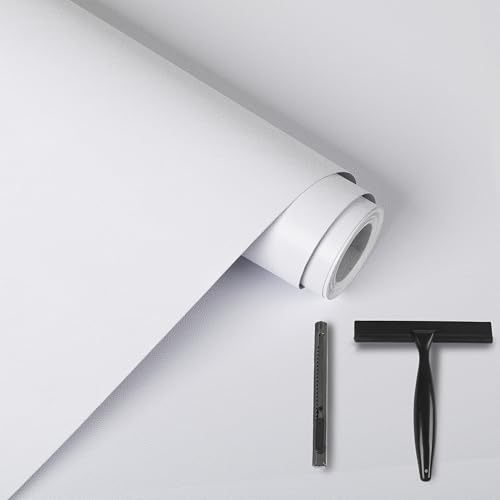 Alened Klebefolie Möbel Weiß Matt 60x500cm Inklusive Toolkit Möbelfolie Selbstklebende Wasserfest Folie für Möbel Dekoration Wand, Küche Arbeitsplatte, Küchenschrank Dekorativ für Küchenmöbel Alened Klebefolie Möbel Weiß Matt 60x500cm Inklusive Toolkit Möbelfolie Selbstklebende Wasserfest Folie für Möbel Dekoration Wand, Küche Arbeitsplatte, Küchenschrank Dekorativ für Küchenmöbel von Alened
