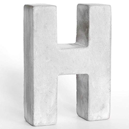 Alenio Individuelle Beton Wohnzimmer Deko Buchstaben Ihr Name in 3D Zement Home DIY Schriftzug Love Dekobuchstaben H15cm (H) von Alenio