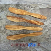 4 Buttermesser Olivenholz Holzmesser Kindermesser Holz Messer Alentejoazul Küche Olivenbaum Portugal Kind Besteck Handgemacht Geschenk von Alentejoazul
