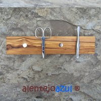Messerleiste Olivenholz 25 cm Magnetleiste Messerhalter Schlüsselbrett Holz Neodym Magnet Magnetisch Leiste Brett Alentejoazul Schlüssel von Alentejoazul