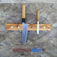 Messerleiste Olivenholz 35 cm Magnetleiste Messerhalter Schlüsselbrett Holz Neodym Magnet Magnetisch Leiste Brett Alentejoazul Schlüssel von Alentejoazul