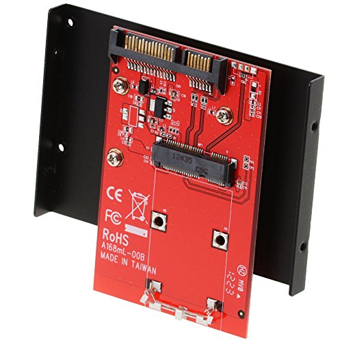 DeLOCK mSATA-SSD zu SATA Konverter mit Festplattenrahmen (8,9 cm (3,5 Zoll), 22-polig) von Aleratec