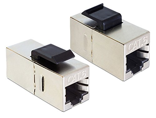 DeLock 10er Pack Keystone Jack Module RJ45 Buchse > Buchse Cat.6 von Aleratec