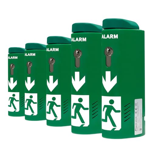 AlertLatch Einhand - Türwächter - Basic ohne Voralarm - 5er Pack (Gleichschließender Zylinder) von AlertLatch