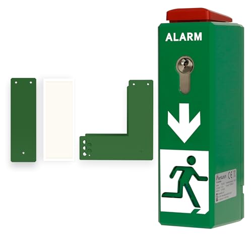 AlertLatch Einhand-Türwächter - mit Voralarm - Komplett-Set (Gleichschließender Zylinder) von AlertLatch