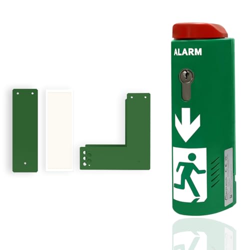 AlertLatch Einhand-Türwächter - mit Voralarm - Komplett-Set mit Einzelschließzylinder (Einzelschließzylinder) von AlertLatch