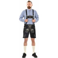 Alessandro Salvarini Trachtenlederhose "ASFerdl" Lederhose in Trachtenstil in kurzer Schnittform aus Echtleder von Alessandro Salvarini