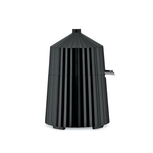 Alessi Plissé MDL07 B - Design Elektrische Zitruspresse, aus Thermoplastischem Harz, Europäischer Stecker 80 W, Schwarz von Alessi