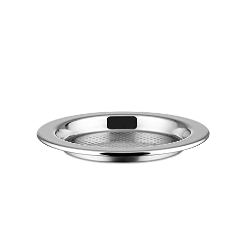 Alessi - 5009/15 - sottobottiglia in Acciaio satinato Con Bordo lucido - Set 2 pezzi, Silber Alessi - 5009/15 - sottobottiglia in Acciaio satinato Con Bordo lucido - Set 2 pezzi, Silber von Alessi