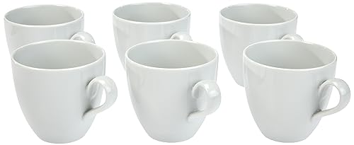 Alessi Mami“ Kaffee-Obertasse 6 Stück aus weißem Porzellan 8,0cm, 8 cm, 6 von Alessi