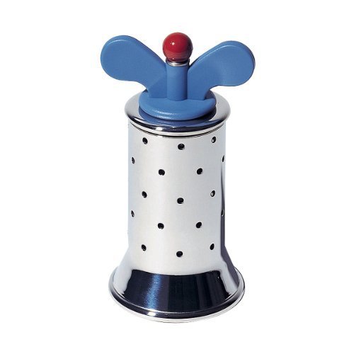 Alessi 9098 - Design Pfeffermühle mit Rippen, Edelstahl und Thermoplastisches Harz, Hellblau,8.7 x 6.5 x 8.7 cm Alessi 9098 - Design Pfeffermühle mit Rippen, Edelstahl und Thermoplastisches Harz, Hellblau,8.7 x 6.5 x 8.7 cm von Alessi