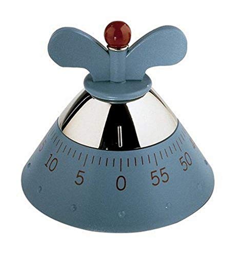 Alessi A09 Design Küchentimer, Thermoplastisches Harz, blau, 6 x 11 x 28.5 cm von Alessi