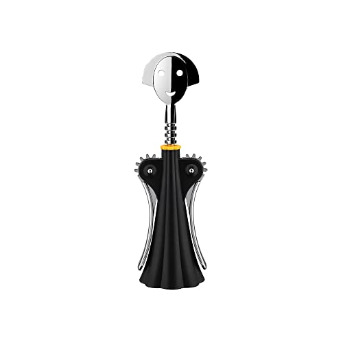 Alessi "ANNA G" Korkenzieher aus thermoplastischem Harz, schwarz und verchromtem Zamak, 5 x 8 x 38.5 cm von Alessi