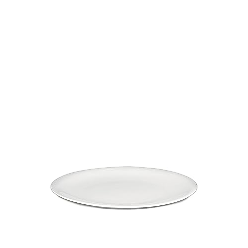 Alessi "All Time", 4 Stück, Speiseteller aus Bone China, Weiß, 27 centimeters von Alessi