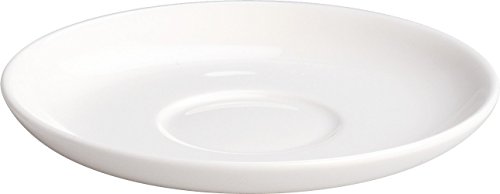 Alessi "All Time", 4 Stück Mokka-Untertasse aus Bone China, Weiß, 12 centimeters von Alessi