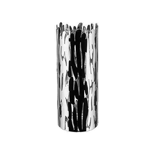 Alessi BM05 Barkvase Blumenvase - Edelstahl 18/10 glänzend poliert mit Behälter aus Glas. von Alessi