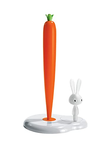 Alessi Bunny & Carrot ASG42W Design Küchenrollhalter, Thermoplastisches Harz, weiß, 29,4cm von Alessi