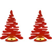 Alessi - Bark for Christmas, Tischkartenhalter, rot (2er-Set) von Alessi