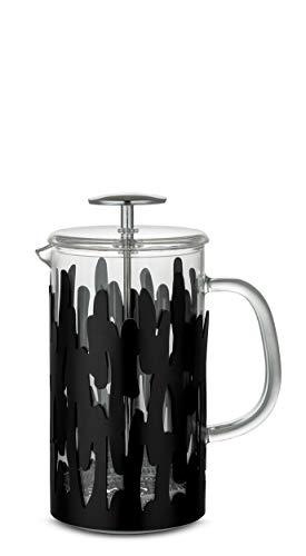 Alessi Barkoffee BM12/8 B - Französisch-Presse-Kaffeemaschine aus 18/10 Edelstahl und Epixidharz, schwarz von Alessi