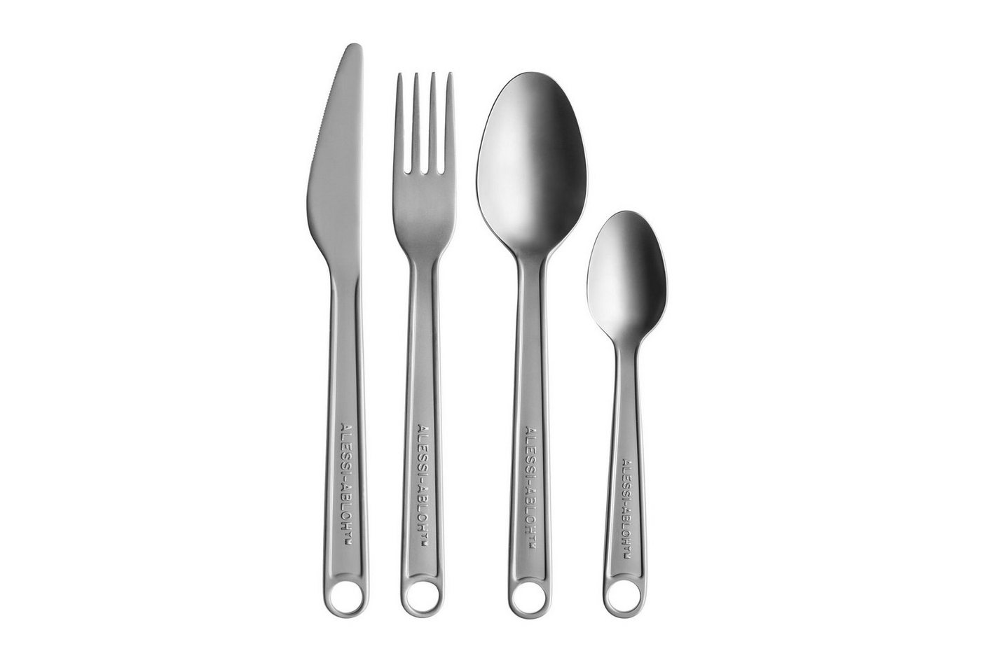 Alessi Besteck-Set Conversational Objects 4-teilig (4-tlg), Edelstahl von Alessi