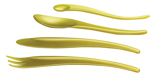 Alessi Besteckset, thermoplastischem Harz, Gelb, 5.5 x 23.5 x 22.5 cm, 6-Einheiten von Alessi