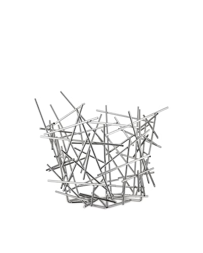 Alessi Blow Up Zitruskorb aus Edelstahl, 36 cm x 35 cm x 31,5 cm, Silber von Alessi