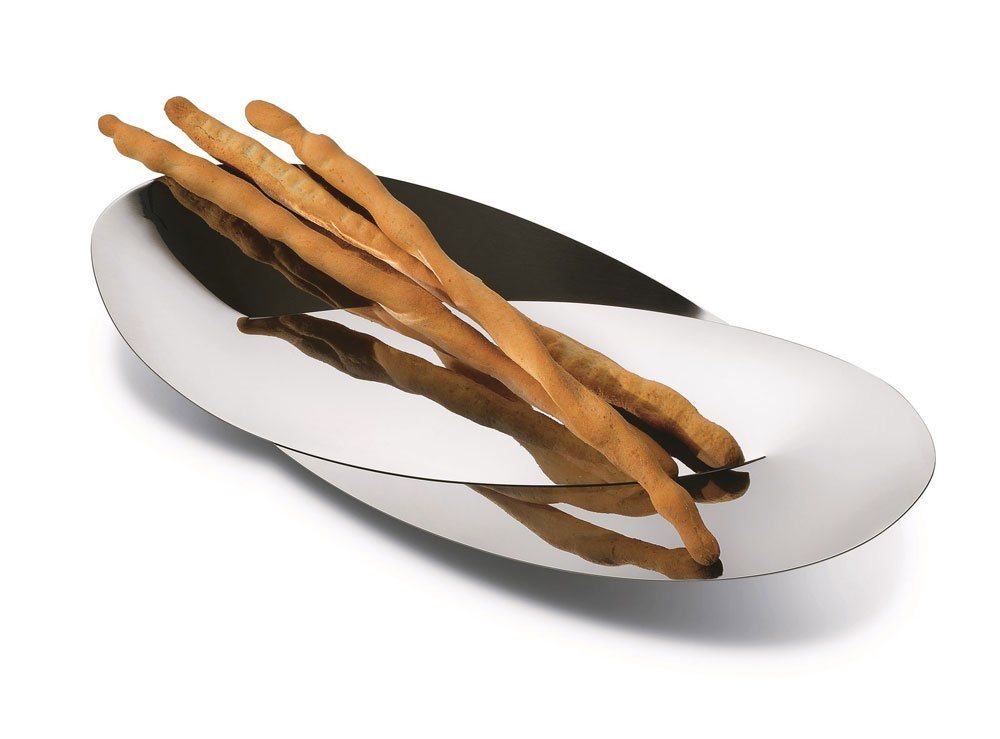 Alessi Brotkasten Octave, 18/8 Edelstahl, (Packung) von Alessi