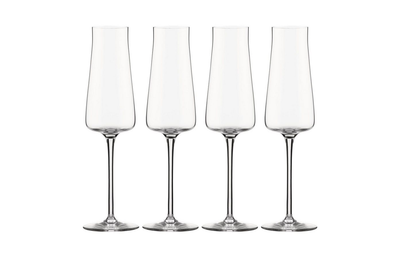 Alessi Champagnerglas Eugenia Sektflöte, Kristallglas, 4er Set von Alessi
