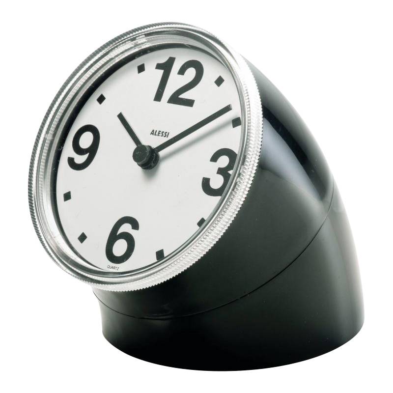 Alessi - Cronotime Tischuhr - schwarz/H  8,5cm / Ø 7,5cm von Alessi