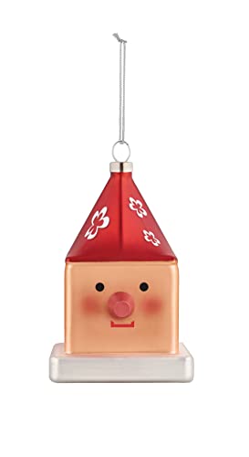 Alessi Cubocchio GJ02 15 - Weihnachtsdekoration, die den Kleinen Jungen Cubocchio Darstellt, aus Mundgeblasenem Glas in Einer Form und von Hand Dekoriert von Alessi