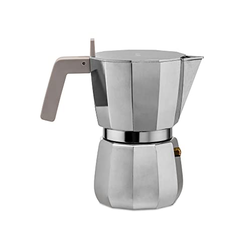 Alessi DC06/6 Espressokocher aus Aluminium, Silber / Schwarz von Alessi