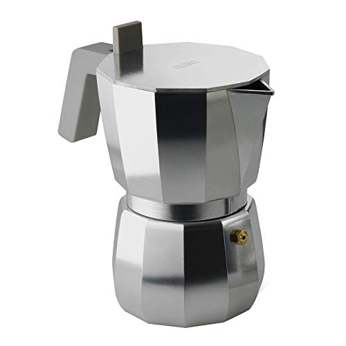 Alessi DC06/6 Espressokocher aus Aluminium, Silber / Schwarz von Alessi