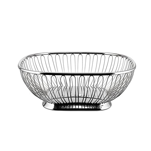 Alessi 845 Drahtkorb, viereckig aus Edelstahl, Silber, 4.5 x 24 x 4.5 cm Alessi 845 Drahtkorb, viereckig aus Edelstahl, Silber, 4.5 x 24 x 4.5 cm von Alessi