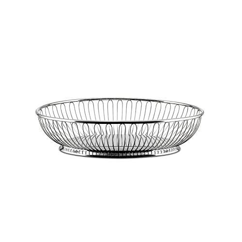 Alessi 829 Drathkorb, oval aus Edelstahl , 4.5 x 28 x 4.5 cm, Silber Alessi 829 Drathkorb, oval aus Edelstahl , 4.5 x 28 x 4.5 cm, Silber von Alessi
