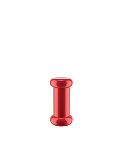 Alessi ES19 Salz-/Pfeffer-und Gewürzmühle aus Buchenholz, rot 100 Values Collection, Steel von Alessi