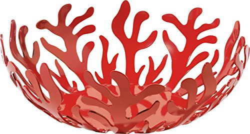 Alessi Mediterraneo ESI01/25 R Obstschale 1 Stück rot (8,5 x 26 x 21,5 cm) von Alessi