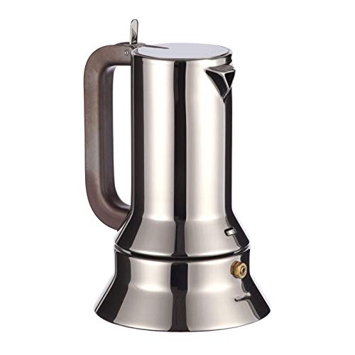 Alessi Espressomaschine 3.Tassen für Induktion Edelstahl, silber, 7 x 11.5 x 14 cm, 9090/3 von Alessi