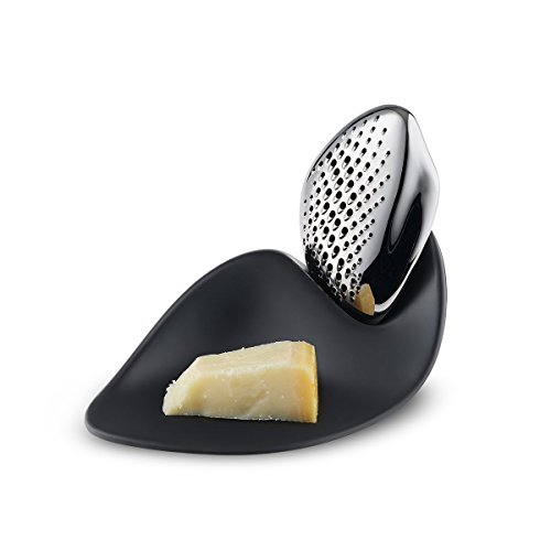 Alessi Forma ZH03 - Design-Reibe, 18/10 Edelstahl- und Melamin-Basis, Silber von Alessi