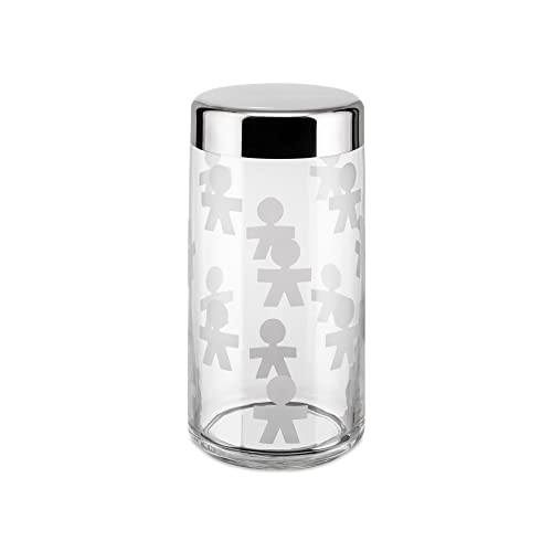 Alessi "GIROTONDO" Küchendose mit Aufdruck und abgedichtetem Deckel aus Edelstahl, B 21,6cm, H 10,5cm, Rot Alessi "GIROTONDO" Küchendose mit Aufdruck und abgedichtetem Deckel aus Edelstahl, B 21,6cm, H 10,5cm, Rot von Alessi