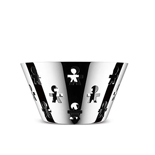Alessi "GIROTONDO" Obstschale mit durchbrochenem Rand aus Edelstahl, Silber von Alessi