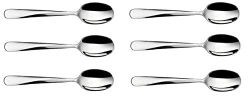 Alessi UNS03/8 Giro Kaffeelöffel - Edelstahl 18/10 glänzend poliert. 6er Set., Silber, 12,50 x 1,50 x 2,60 cm von Alessi